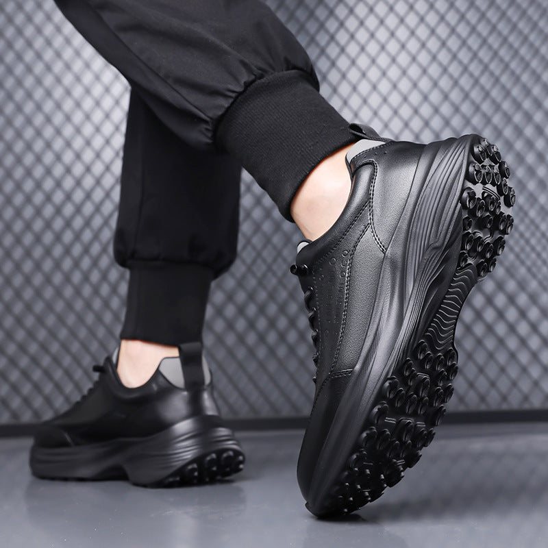 Sports Shoes for Men 2026 New Trendy Genuine Leather Lightweight Soft-Soled Casual Shoes for Students Running Outdoor High-End Men's Shoes
