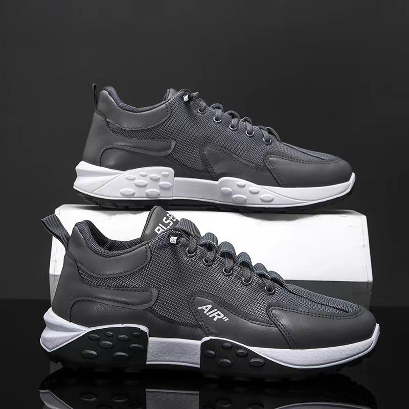 Thick Sole Mens Sneakers Fashion Man Shoe Versatile Vulcanized Shoe Lace Up Outdoor Running Shoes Anti-slip Zapatillas De Hombre