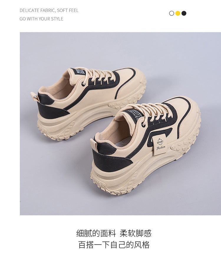 Popular Dad Sneakers for Women, Spring and Autumn Versatile Thick-Soled 2026 New Model, Trendy Casual Sports Shoes for Women, Student Running Shoes