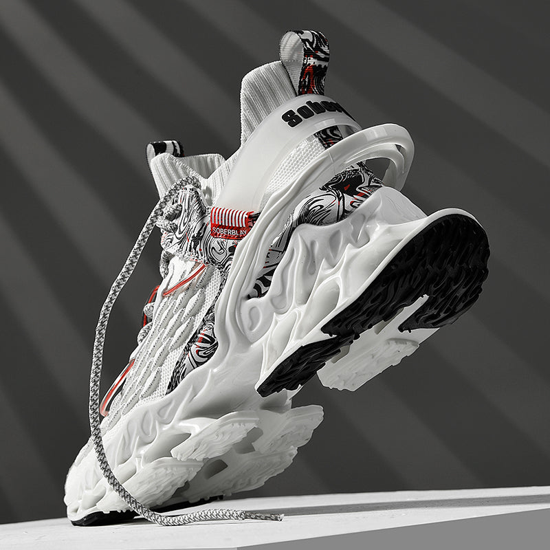 National Trend Blade Running Shoes for Men 2025 New Spring Breathable Casual Sports Shoes Youth Shock-Absorbing Running Shoes