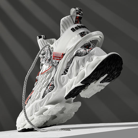 National Trend Blade Running Shoes for Men 2025 New Spring Breathable Casual Sports Shoes Youth Shock-Absorbing Running Shoes