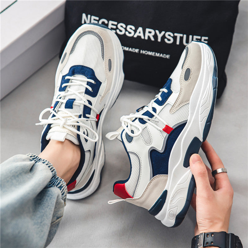 2025 New Mesh Breathable Trendy All-match Sports Leisure Running Height Increasing Cyber Celebrity Torre Trendy Shoes Summer Men's Shoes