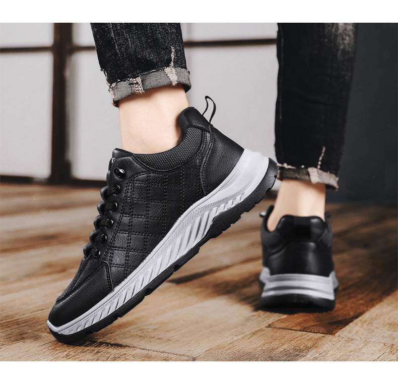 Casual Sports Leather Shoes Men's 2025 New Soft Sole Non-Slip Wear-Resistant Lightweight Fashionable Breathable Forrest Gump Shoes sneaker