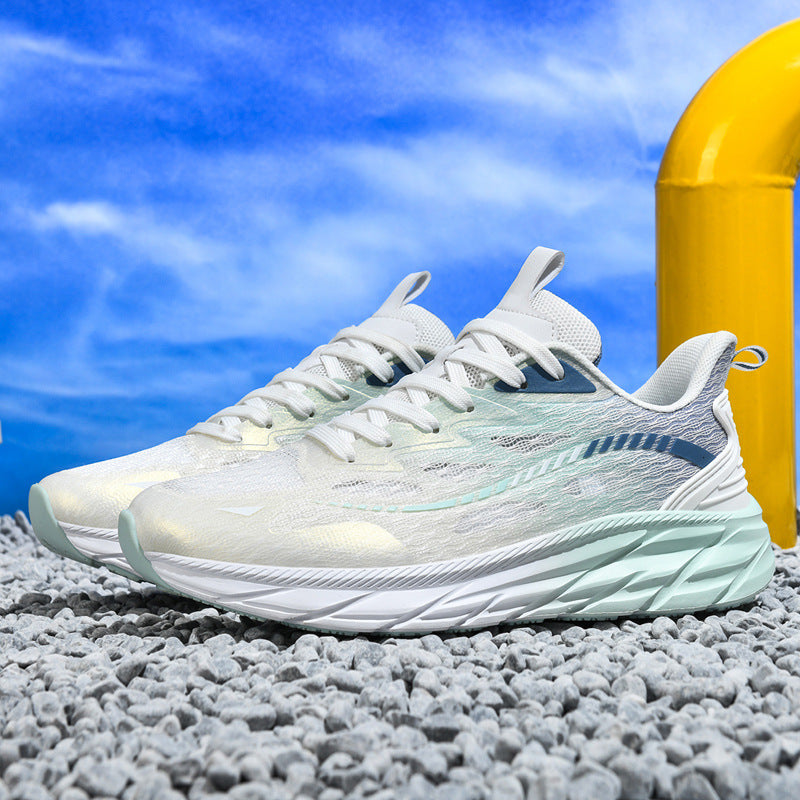 Reflective Night Vision Sports Shoes for Men, Breathable Non-Slip Running Shoes, Shock-Absorbing Professional Marathon Running Shoes, Shock-Absorbing Skipping Shoes for Women