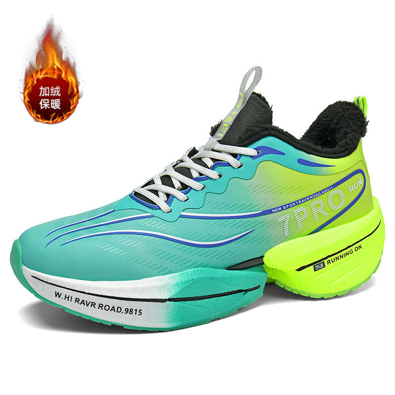 Running shoes winter fleece-lined mesh flying 3c boys sports running shoes