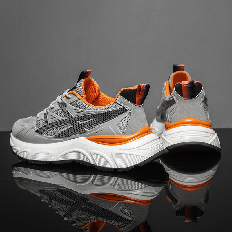 Men's New Spring Casual Comfortable Outdoor Versatile Soft-Soled Running Height-Increasing Sports Shoes for Students and Dads Trendy Shoes
