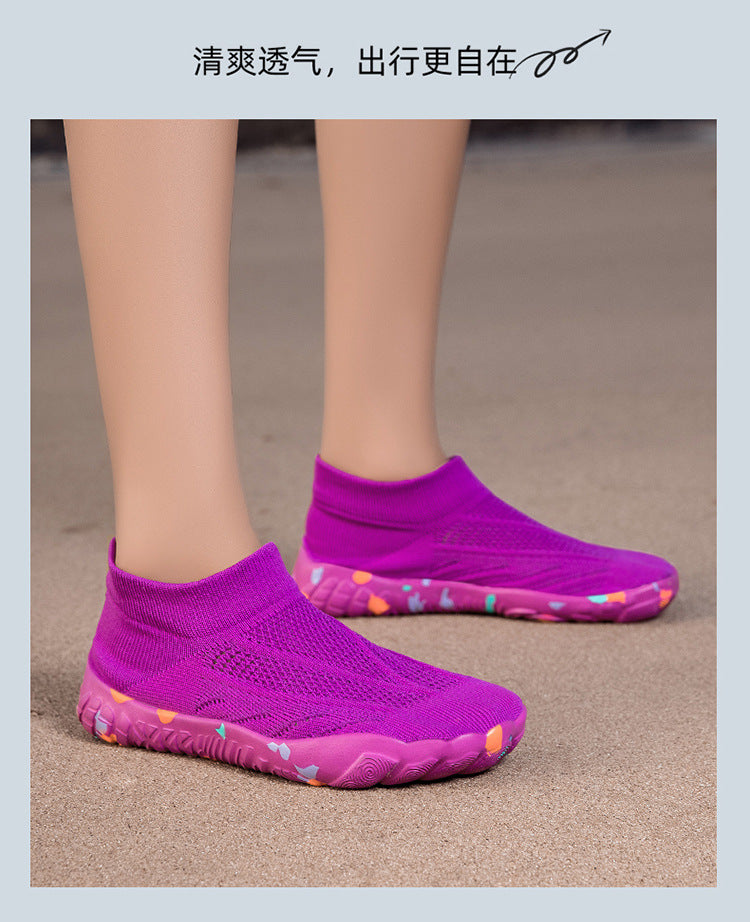 Indoor Fitness Shoes for Men and Women, Skipping Rope Shoes, Shock-Absorbing Soft-Soled Treadmill Shoes, Aerobics Squat Shoes, Non-Slip Comprehensive Training Shoes