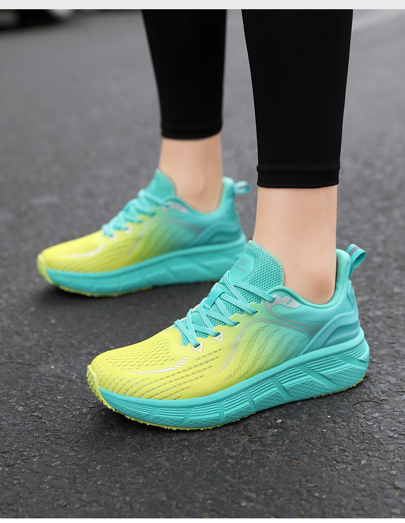 Reflective Night Vision Sports Shoes for Men, Breathable Non-Slip Running Shoes, Shock-Absorbing Professional Marathon Running Shoes, Shock-Absorbing Skipping Shoes for Women