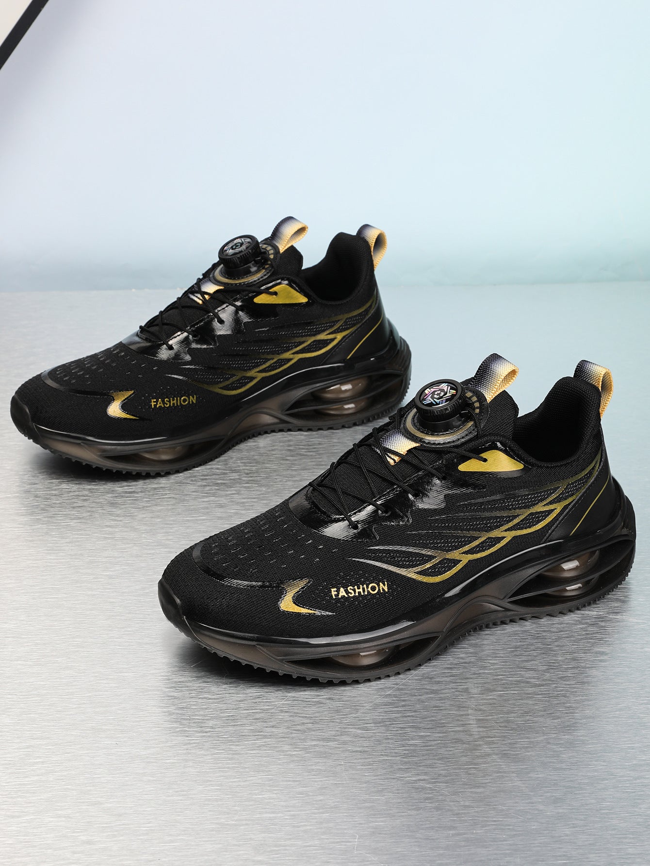 Men's Shoes 2025 New Autum Breathable Running Shock-Absorbing Trendy Shoes Swivel Buckle Mesh Casual Shoes Youth Sports Trend
