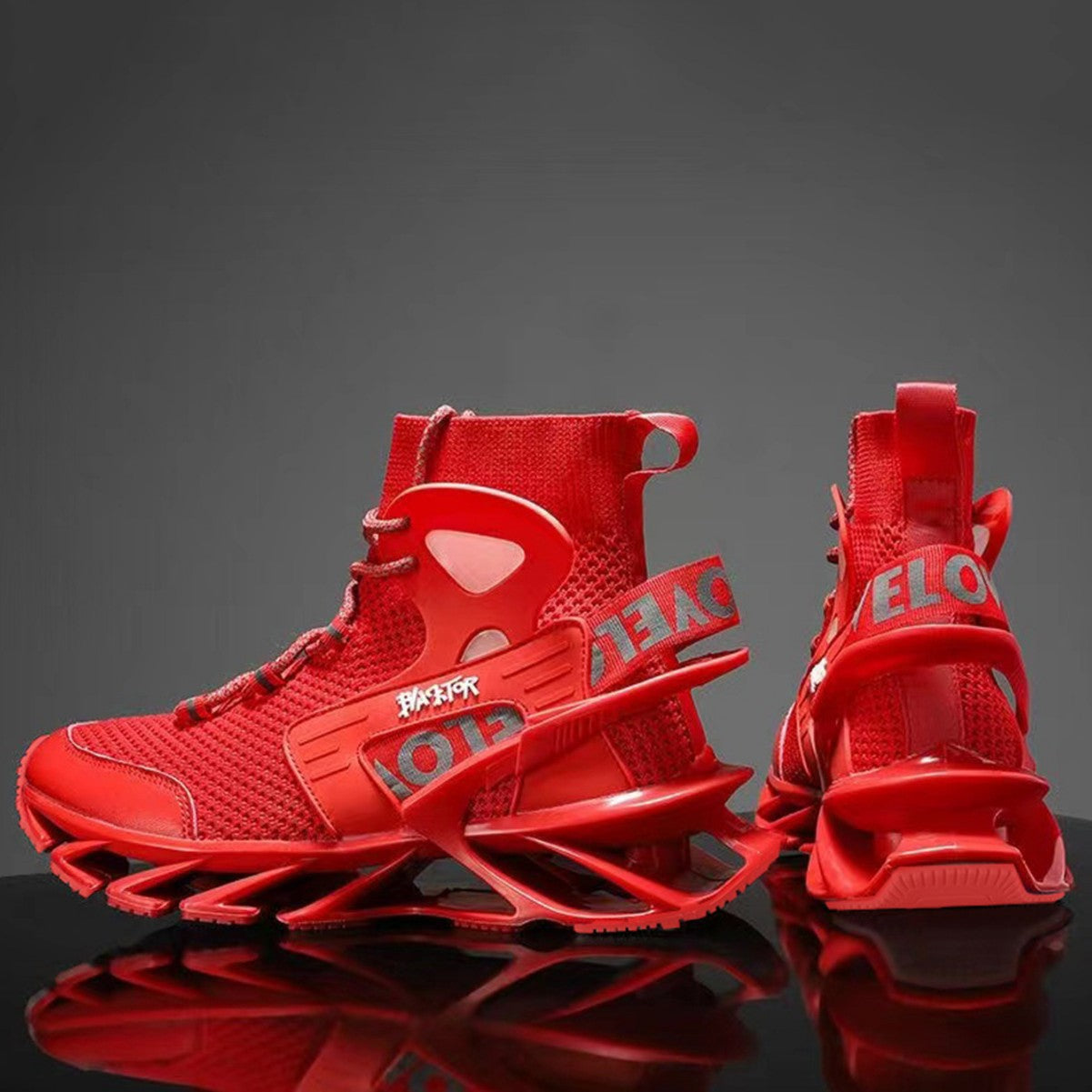 Cross-Border Large Size Men's Shoes, Trendy Height-Increasing Shoes, Men's Shock-Absorbing Running Shoes, Autumn Breathable Thick-Soled Soft-Soled Basketball Sports Running Shoes