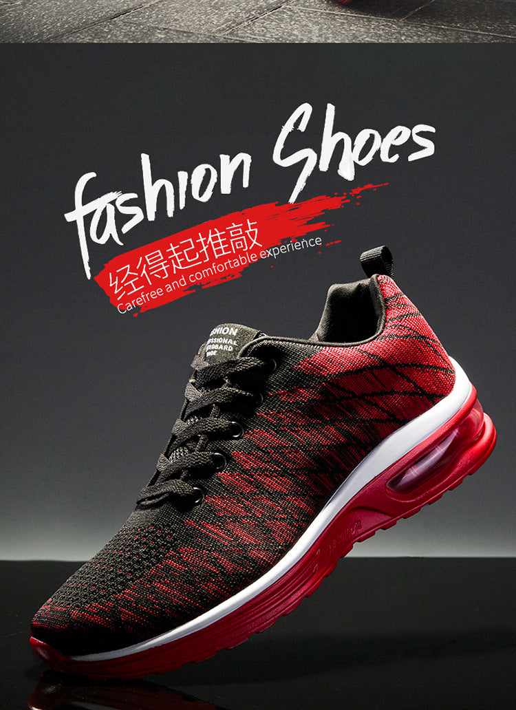 Men's Shoes 2025 Spring New Fluorescent Green Sports Breathable Mesh Air Cushion Non-Slip Casual Lightweight Couple Running Shoes
