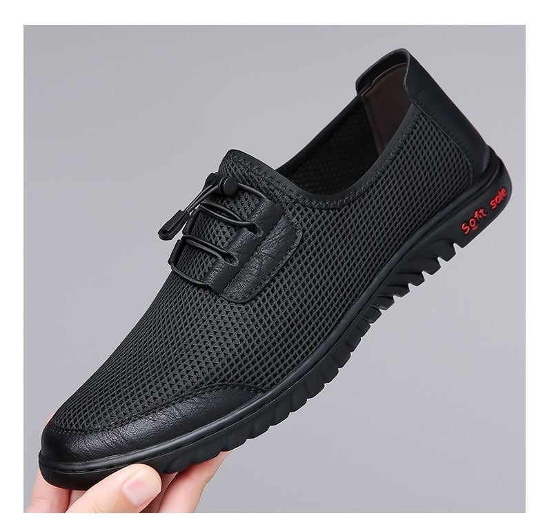 2026 Summer Men's Shoes New Sports Casual Shoes Lightweight Breathable Mesh Shoes Non-Slip Soft Sole Driving Shoes Slip-On