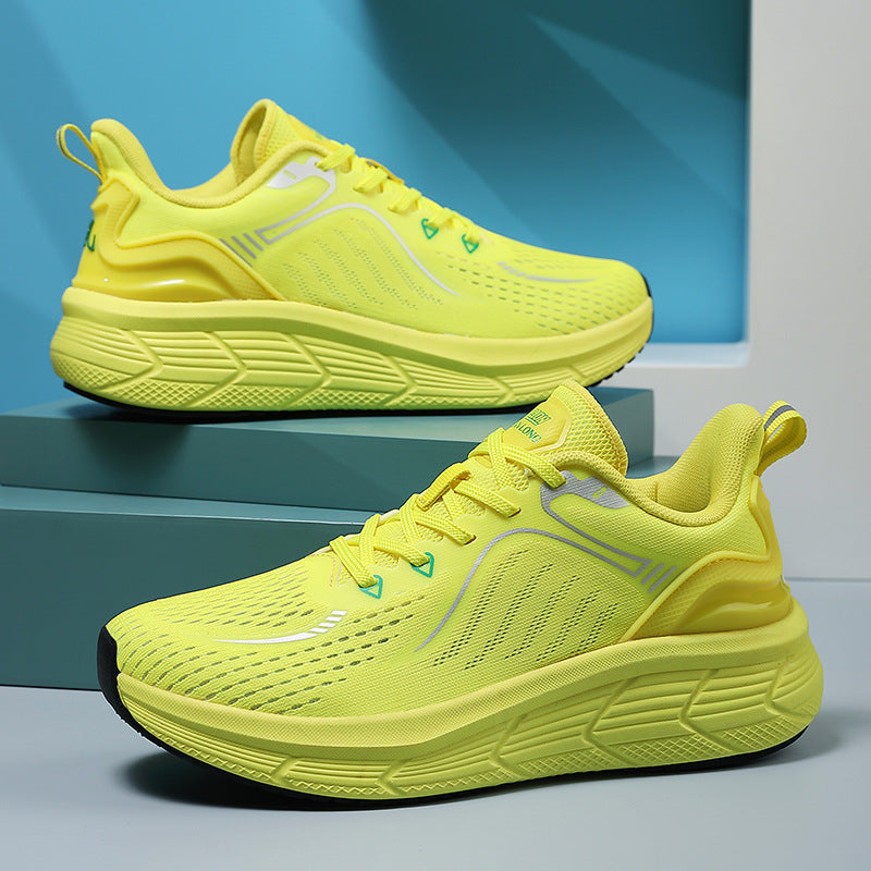 Reflective Night Vision Sports Shoes for Men, Breathable Non-Slip Running Shoes, Shock-Absorbing Professional Marathon Running Shoes, Shock-Absorbing Skipping Shoes for Women