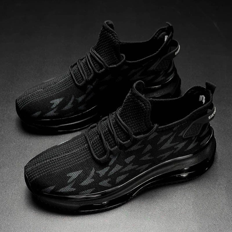 Cross-Border Summer New Lace-Up Mesh Lightweight Breathable Running Shoes Air Cushion Hiking Shoes Casual Sports Trendy Shoes Versatile