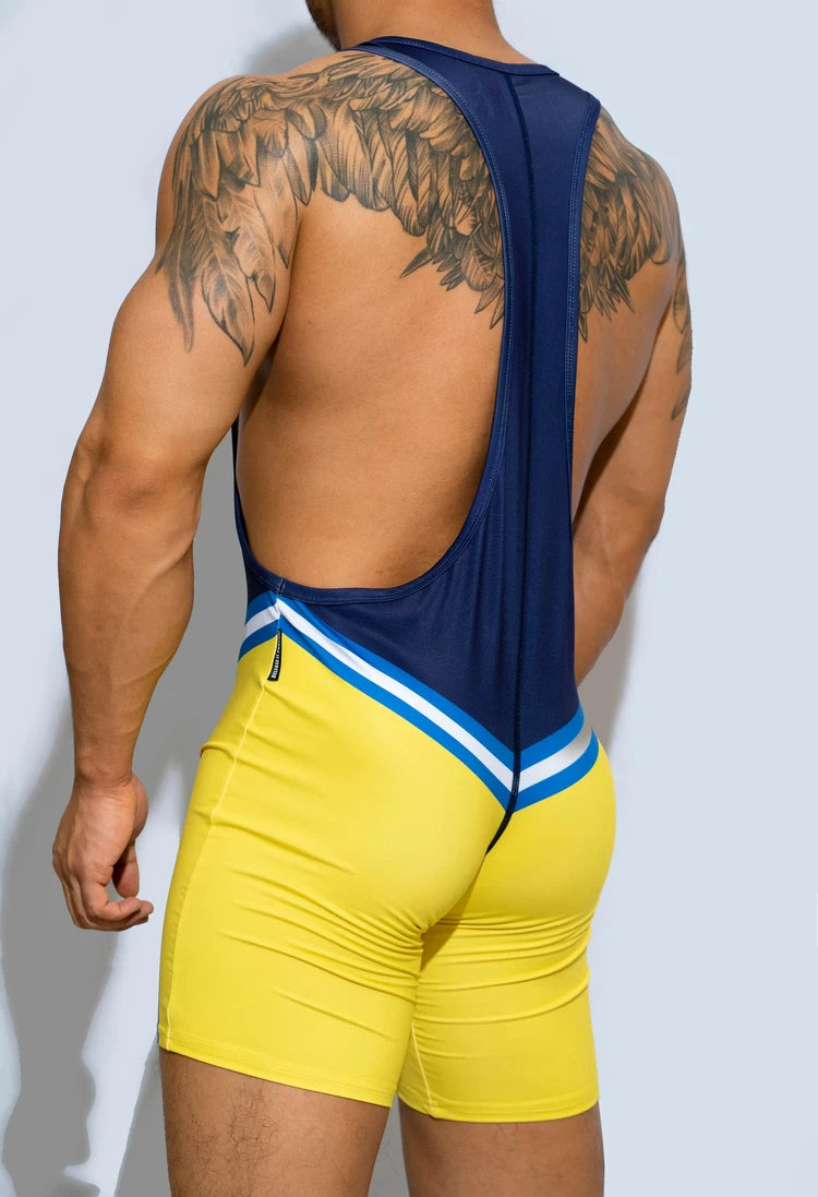 Underwear Sport Wrestling Corset Bodysuit Men Shape Wear Elasticity Man Party Suit