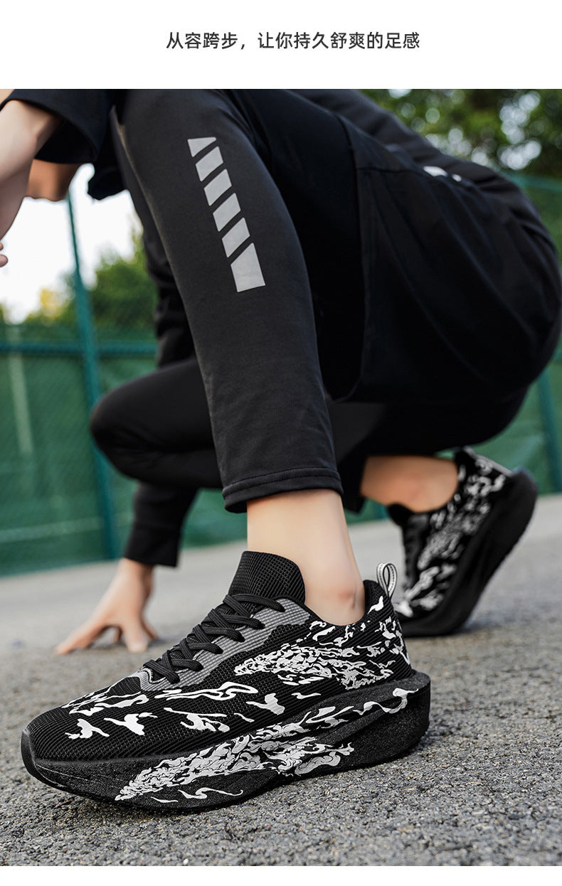 Four Seasons 2025 New Running Shoes for Men and Women, Carbon Plate Shock-Absorbing Soft Sole Student Training Professional Running Shoes and Sports Shoes