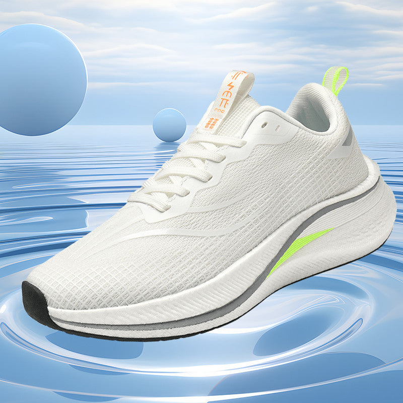 Running Shoes, Sports Shoes, Racing Shock-Absorbing Ultra-Light Running Shoes for Male Teenagers and Students, Carbon Plate Racing Breathable Fly-Woven Mesh