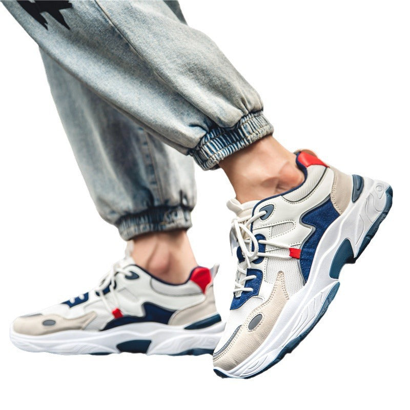 2025 New Mesh Breathable Trendy All-match Sports Leisure Running Height Increasing Cyber Celebrity Torre Trendy Shoes Summer Men's Shoes