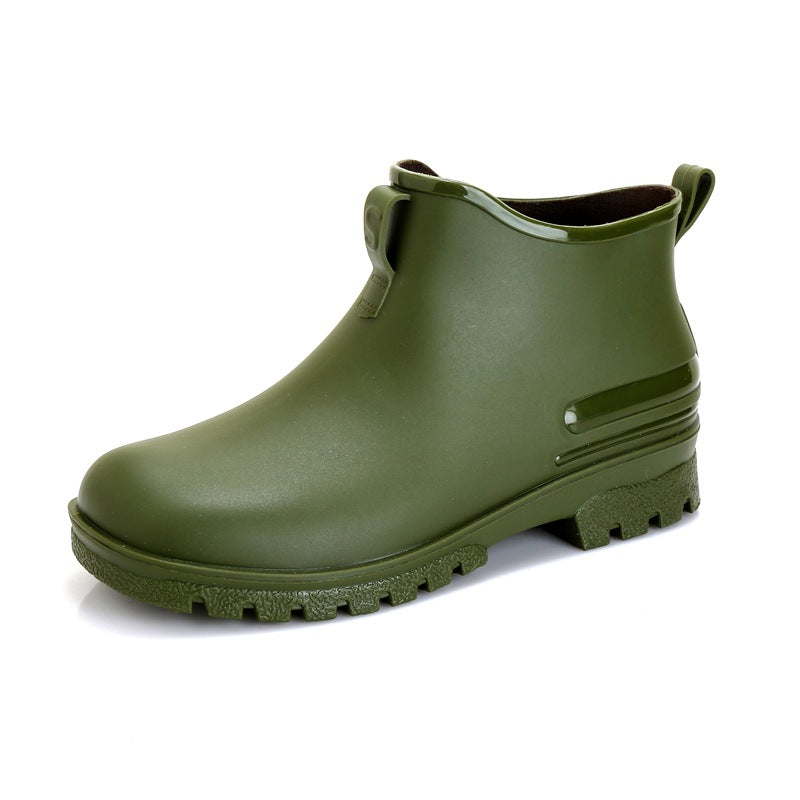 Water Shoes for Women, Chelsea Style with Fleece Lining, Short Rain Boots for Men, Low-Top Rubber Shoes for Men and Women, Non-Slip and Wear-Resistant