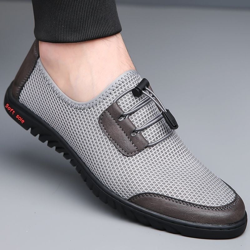 2026 Summer Men's Shoes New Sports Casual Shoes Lightweight Breathable Mesh Shoes Non-Slip Soft Sole Driving Shoes Slip-On