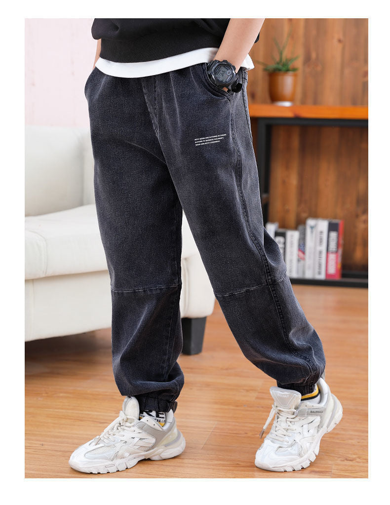 New Casual Kids Boys Clothes Jeans Pants Children Wears Denim Clothing Infant Baby Trousers Bottoms 4 5 6 7 8 9 10 11 12Years