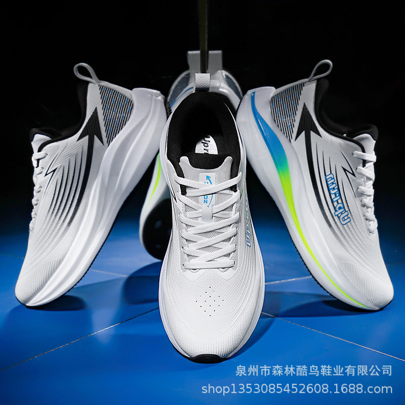 Up run2024 autumn new fashion lightweight running shoes teenagers students running shoes soft bottom leather sneaker