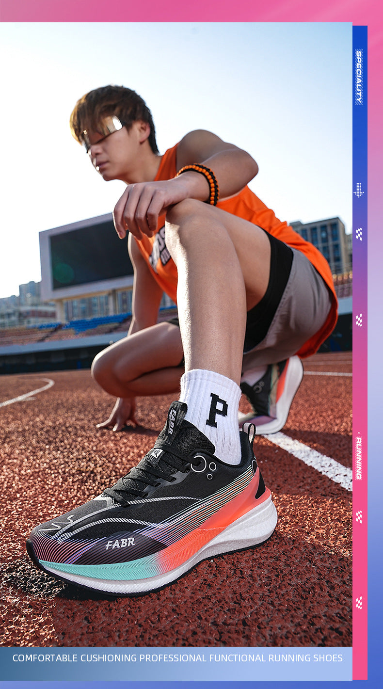 2025 Spring and Summer Couple's Running Racing Shoes Sports Trendy Shoes Lightweight Men's Red Rabbit Marathon Running Shoes Travel Shoes