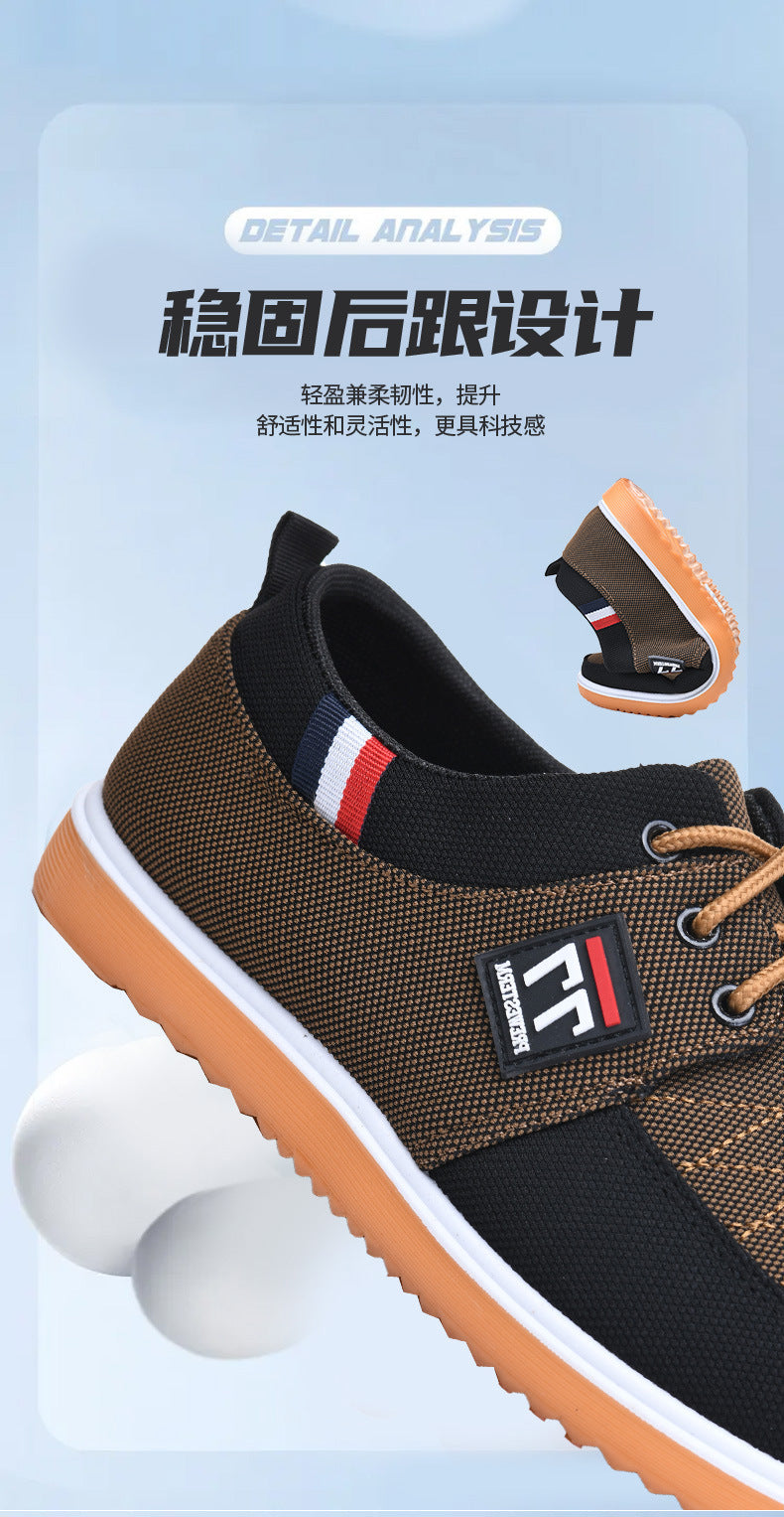 Breathable and Wear-Resistant Work Shoes, New Autumn Running Shoes, Lightweight Rubber Sole, Versatile Cloth Shoes for Drivers, Men's Shoes