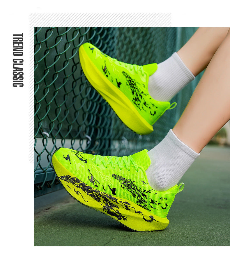 Four Seasons 2025 New Running Shoes for Men and Women, Carbon Plate Shock-Absorbing Soft Sole Student Training Professional Running Shoes and Sports Shoes