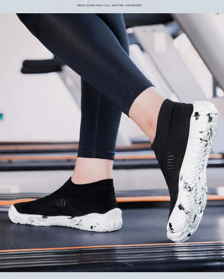 Indoor Fitness Shoes for Men and Women, Skipping Rope Shoes, Shock-Absorbing Soft-Soled Treadmill Shoes, Aerobics Squat Shoes, Non-Slip Comprehensive Training Shoes