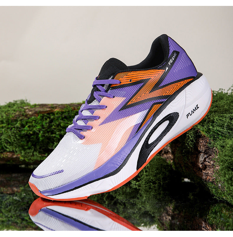 Marathon Carbon Plate Running Shoes for Men and Women, Ultra-Light Shock-Absorbing Shoes for Junior High School Students, Physical Testing Competitions, Racing Professional Sports Shoes, Lightweight