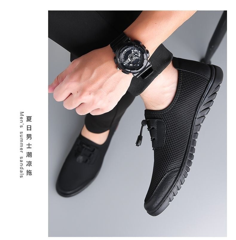 2026 Summer Men's Shoes New Sports Casual Shoes Lightweight Breathable Mesh Shoes Non-Slip Soft Sole Driving Shoes Slip-On