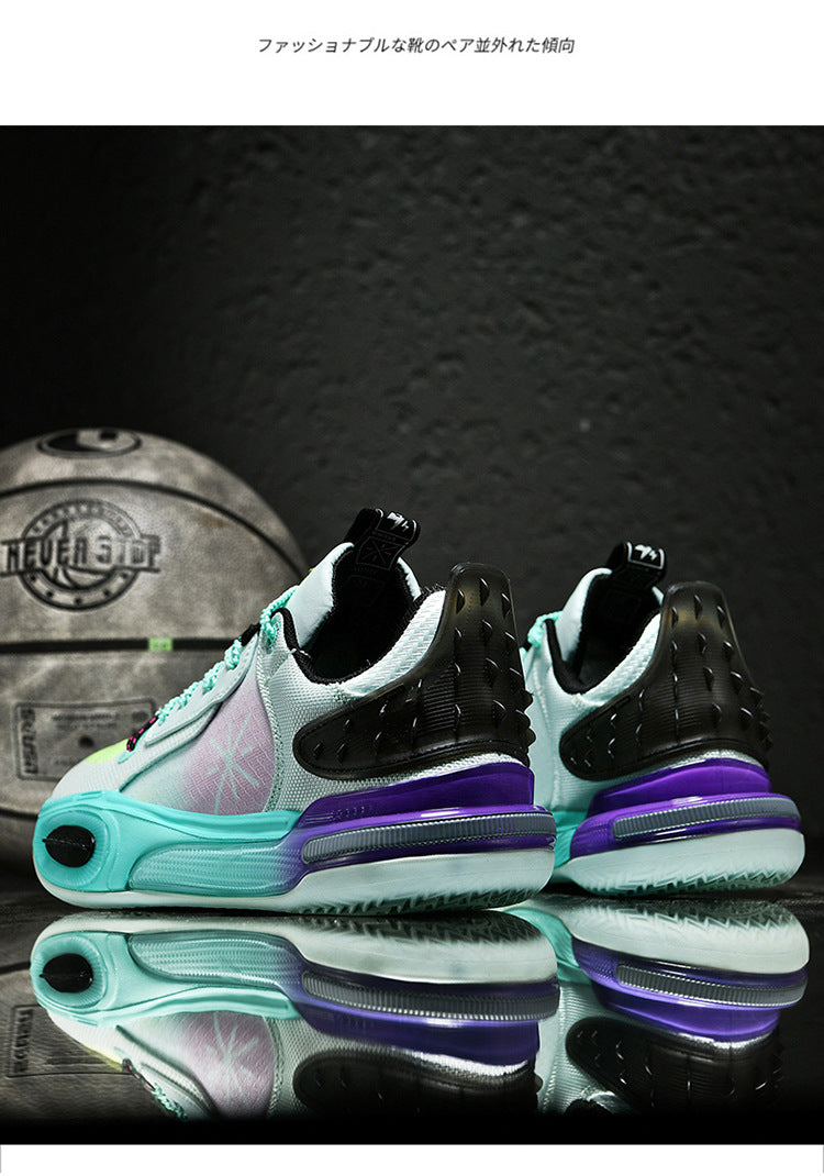 Basketball Shoes Men's New Breathable Non-slip Shock Absorption Wear-resistant Rebound Practical Training Shoes Sports Shoes for Young Students