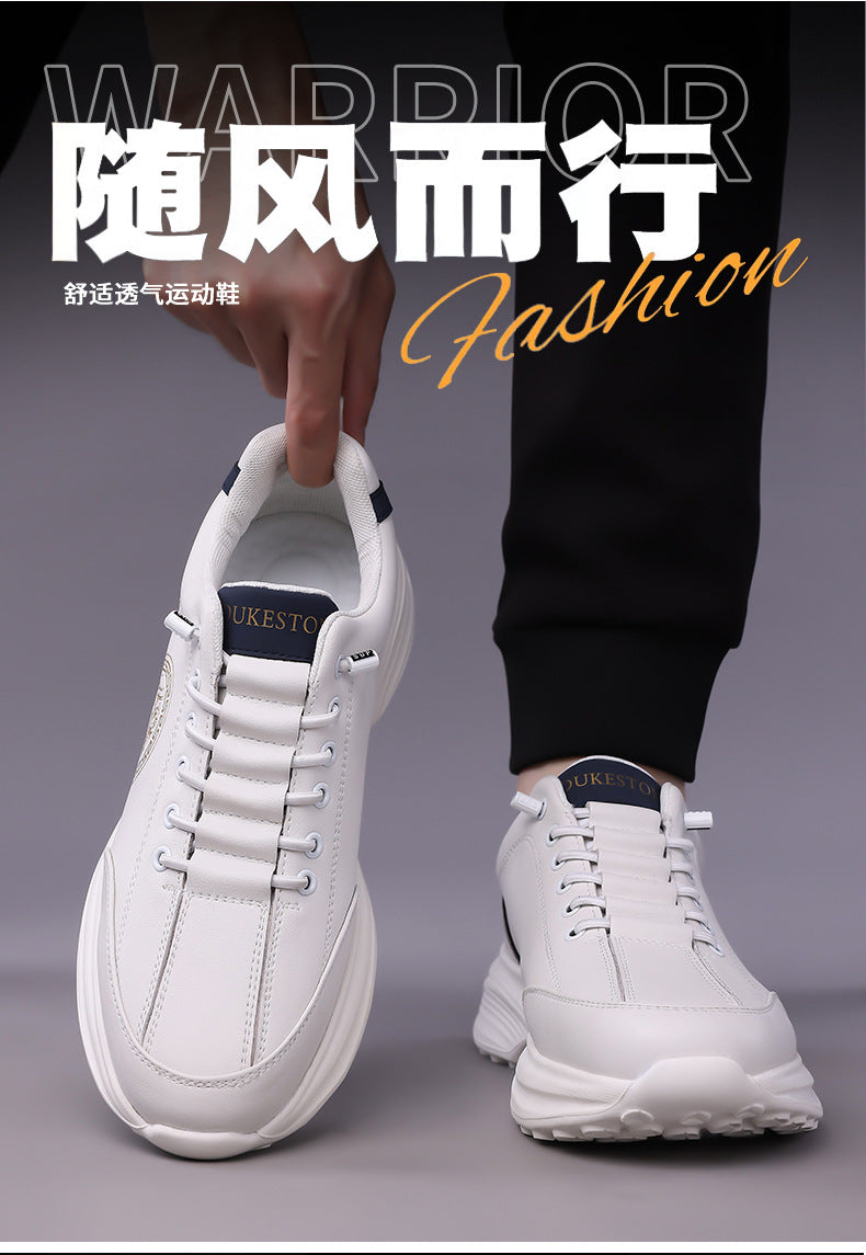Men's Sports Shoes 2026 New Trendy Genuine Leather Lightweight Soft-Soled Soft-Surface Casual Shoes for Male Students Running Outdoor Men's Shoes