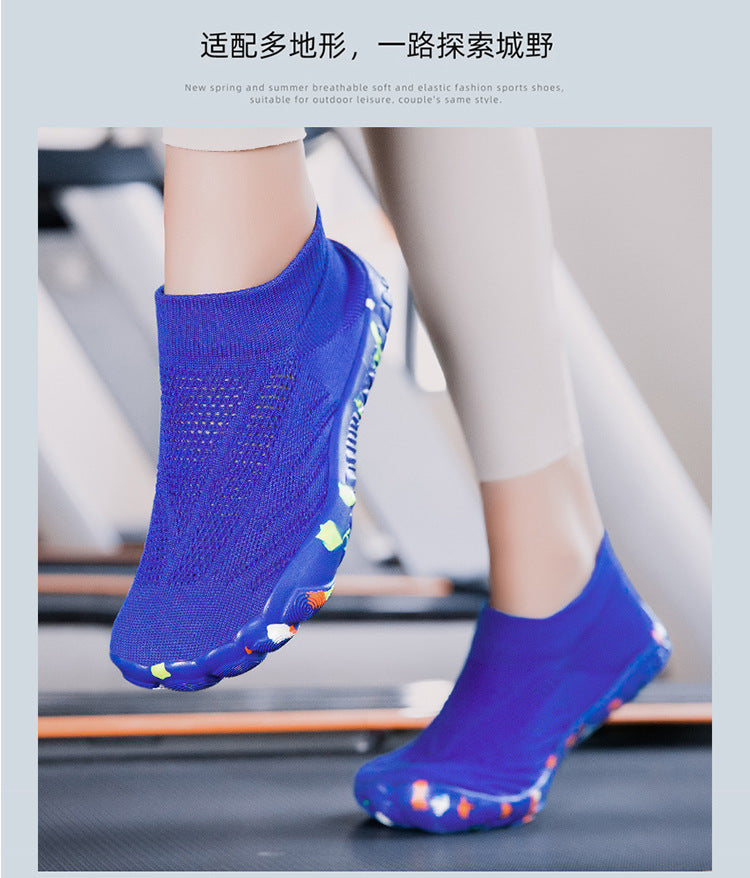 Indoor Fitness Shoes for Men and Women, Skipping Rope Shoes, Shock-Absorbing Soft-Soled Treadmill Shoes, Aerobics Squat Shoes, Non-Slip Comprehensive Training Shoes