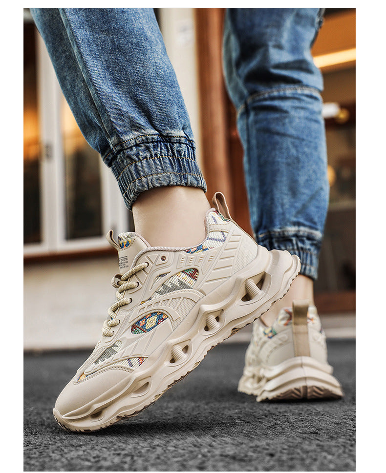 Men's Shoes 2026 New Spring Breathable Trendy Sports Casual Running Shoes for Teenagers Shock-Absorbing Height-Increasing Dad Sneakers