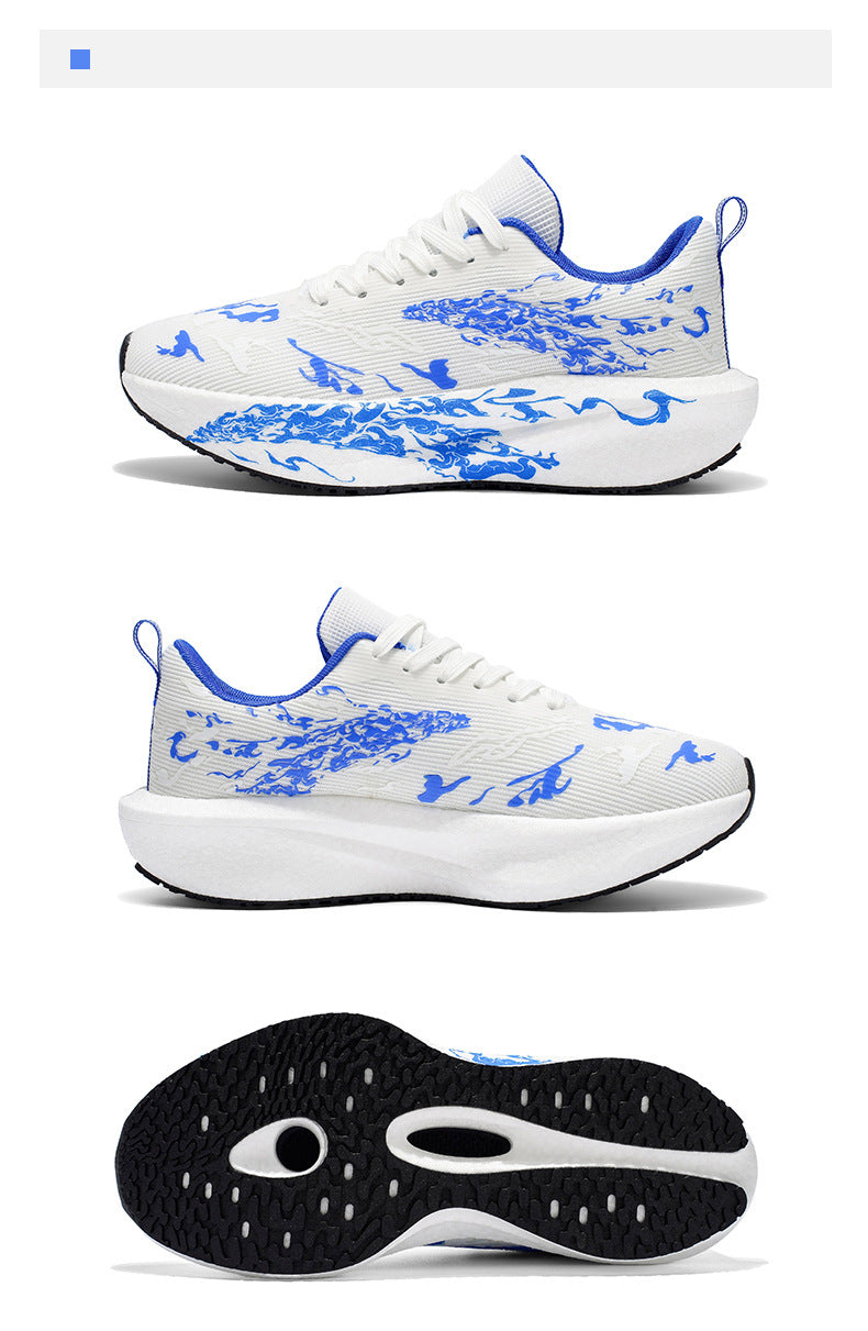 Four Seasons 2025 New Running Shoes for Men and Women, Carbon Plate Shock-Absorbing Soft Sole Student Training Professional Running Shoes and Sports Shoes