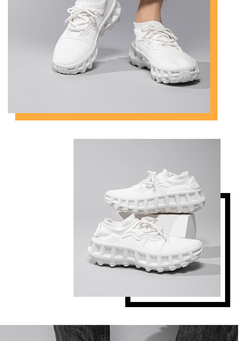 Summer Breathable Mesh Sports Shoes for Men, Soft Soles, Shock Absorption, Wear-Resistant, Lightweight Casual Running Shoes, Comfortable and Trendy Shoes