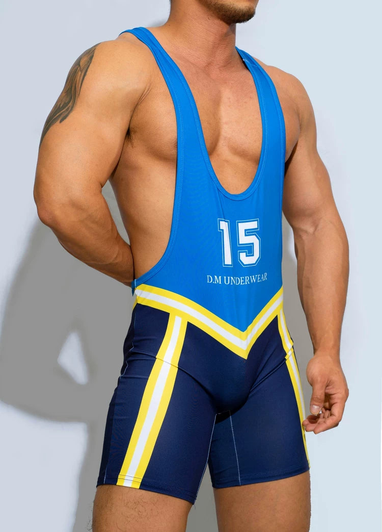 Underwear Sport Wrestling Corset Bodysuit Men Shape Wear Elasticity Man Party Suit