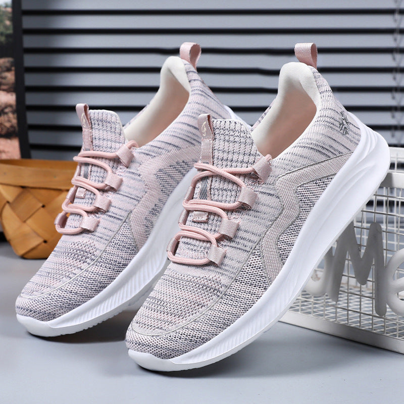 Summer New Style Walking Shoes, Shallow-Mouthed Women's Shoes, Casual Running Shoes, Comfortable Mom Shoes, Breathable Middle-Aged and Elderly Sports Shoes