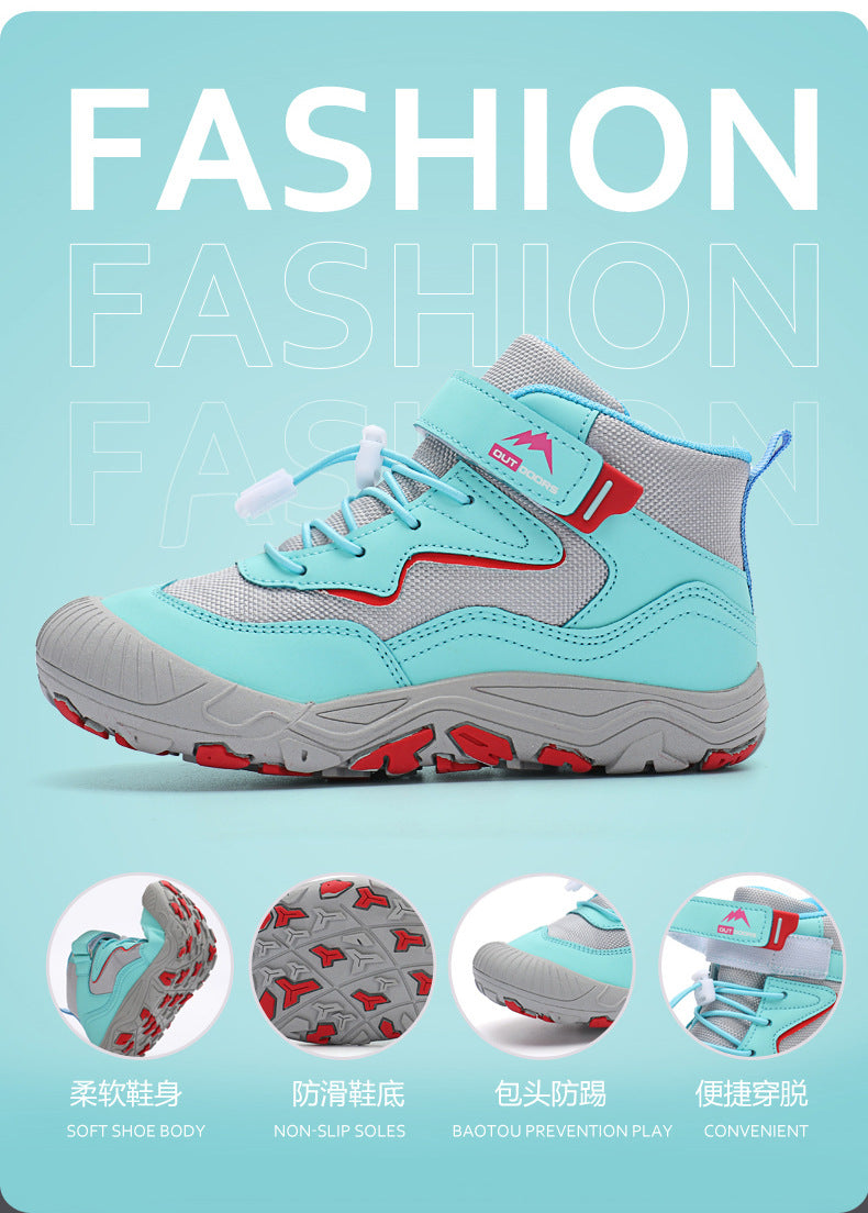 Cross-border Running Shoes Children's Shoes Amazon Outdoor sneaker Autumn and Winter Trendy Children's Anti-slip Shoes Large Children's Mountaineering Shoes