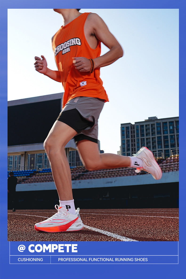 2025 Spring and Summer Couple's Running Racing Shoes Sports Trendy Shoes Lightweight Men's Red Rabbit Marathon Running Shoes Travel Shoes