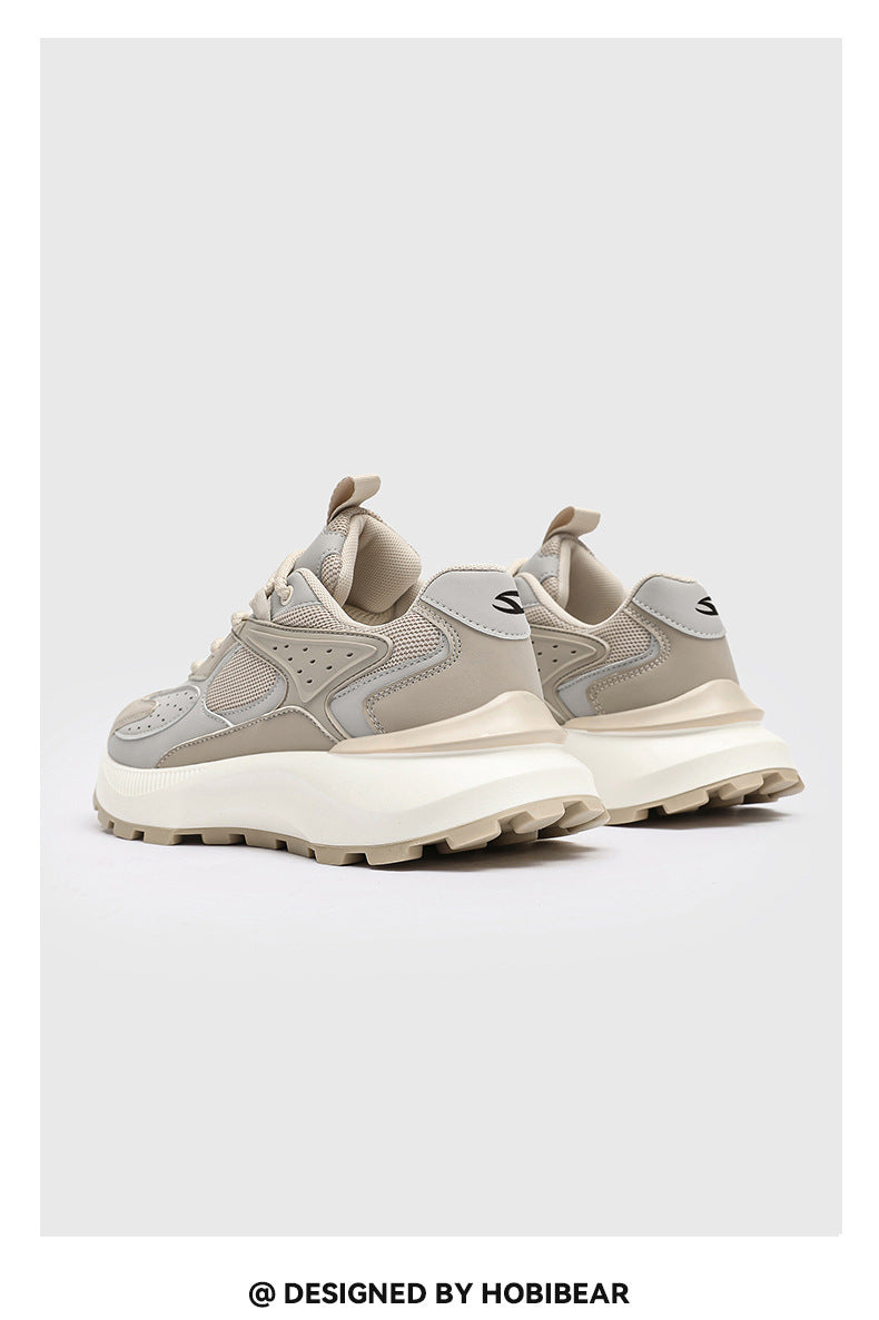 HOBIBEAR Men's Shoes Spring and Autumn Trendy Brand Breathable Thick-soled Torre Shoes Men's Casual Running sneaker Youth Trendy Shoes