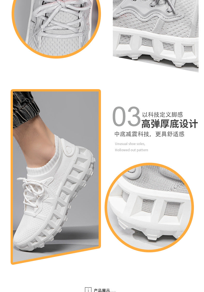 Summer Breathable Mesh Sports Shoes for Men, Soft Soles, Shock Absorption, Wear-Resistant, Lightweight Casual Running Shoes, Comfortable and Trendy Shoes