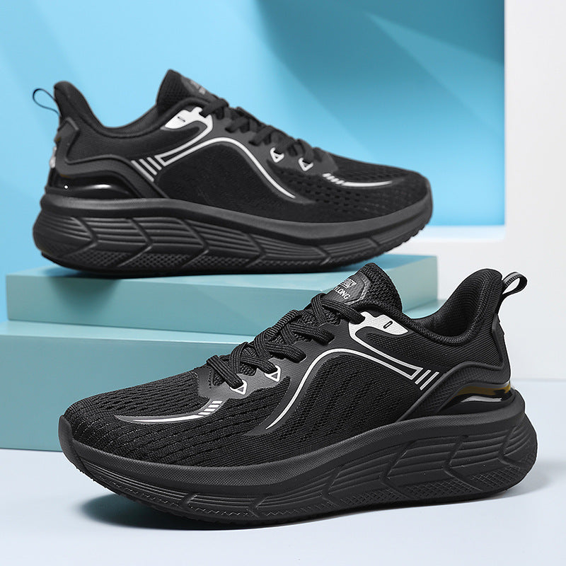 Reflective Night Vision Sports Shoes for Men, Breathable Non-Slip Running Shoes, Shock-Absorbing Professional Marathon Running Shoes, Shock-Absorbing Skipping Shoes for Women
