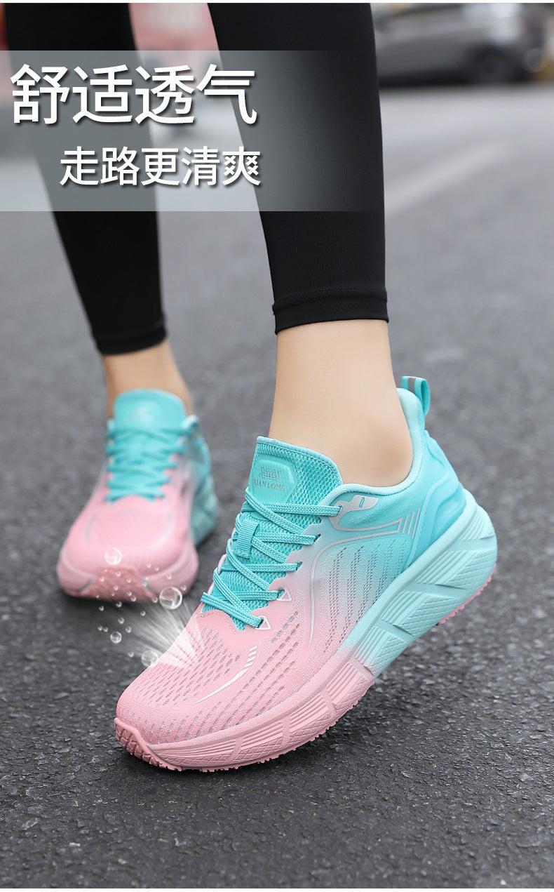 Reflective Night Vision Sports Shoes for Men, Breathable Non-Slip Running Shoes, Shock-Absorbing Professional Marathon Running Shoes, Shock-Absorbing Skipping Shoes for Women