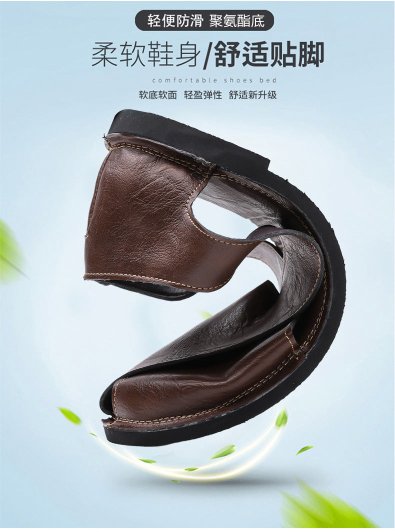 Italian Leather Sandals for Men Summer Sandals Men Casual Shoes Black Fashion Gladiator Sandals for Men Designer Shoes Zapatos
