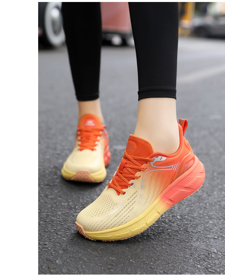 Reflective Night Vision Sports Shoes for Men, Breathable Non-Slip Running Shoes, Shock-Absorbing Professional Marathon Running Shoes, Shock-Absorbing Skipping Shoes for Women