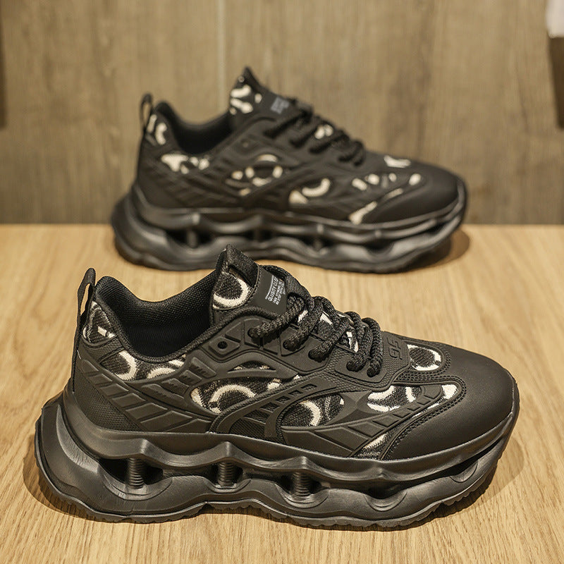 Men's Shoes 2026 New Spring Breathable Trendy Sports Casual Running Shoes for Teenagers Shock-Absorbing Height-Increasing Dad Sneakers