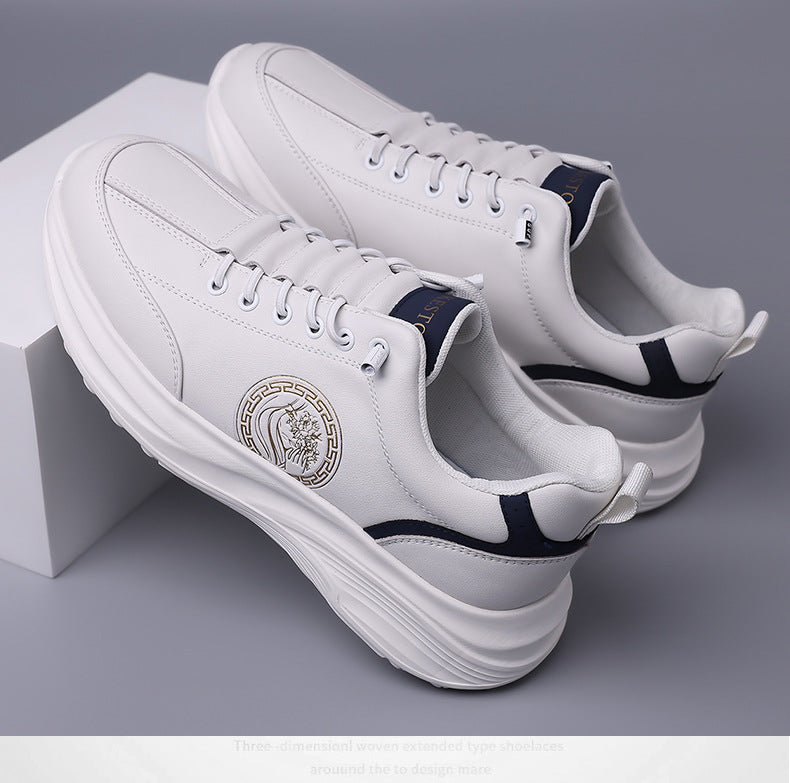 Men's Sports Shoes 2026 New Trendy Genuine Leather Lightweight Soft-Soled Soft-Surface Casual Shoes for Male Students Running Outdoor Men's Shoes
